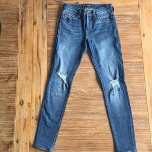 Hudson distressed skinny jeans 24